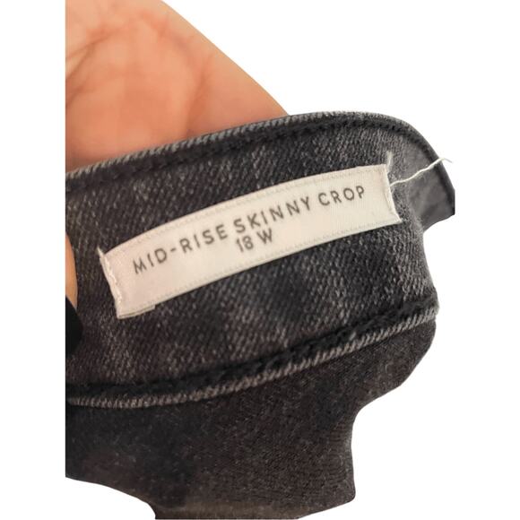 Wonderly Mid Rise Black Skinny Cropped SZ 18 Casual Denim Kidcore Teacher Denim - Picture 5 of 5